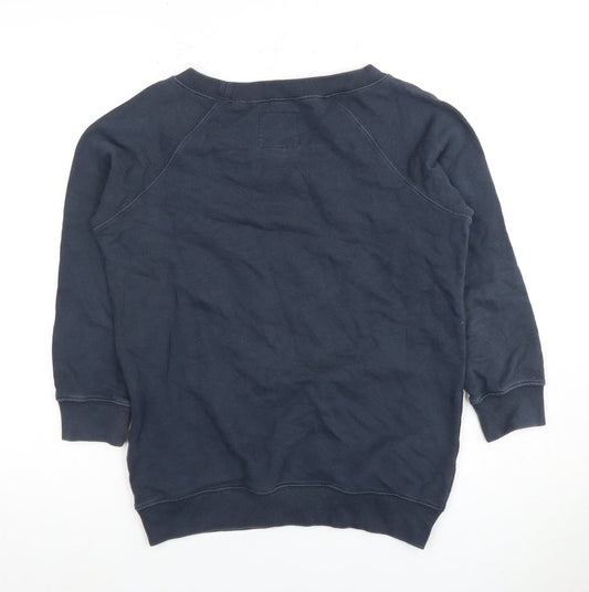 Jack Wills Women's Blue Logo Sweatshirt Size 12