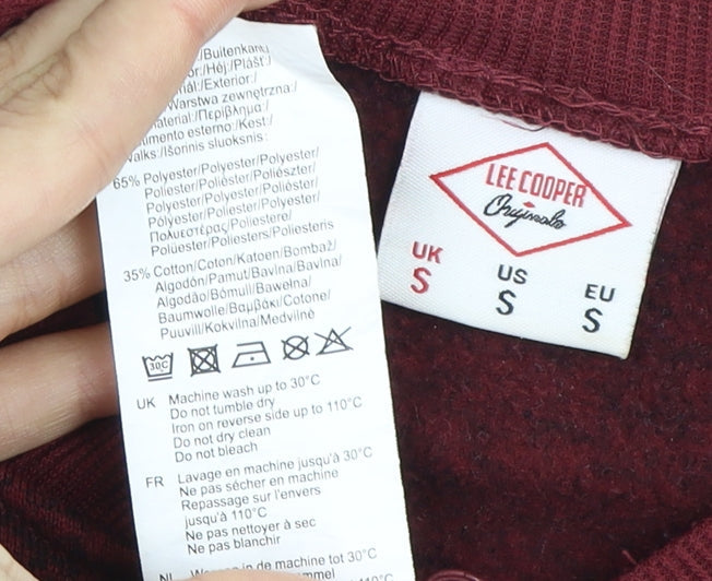Lee Cooper Men's Red Full Zip Sweatshirt S