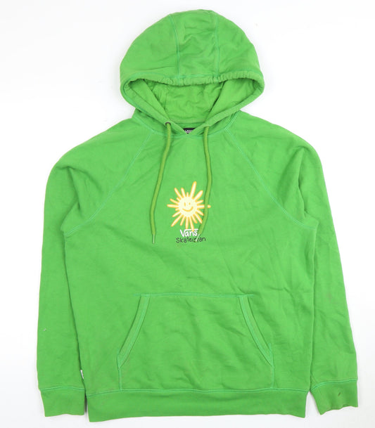 Vans Men's Green Medium Pullover Skateboarding Hoodie