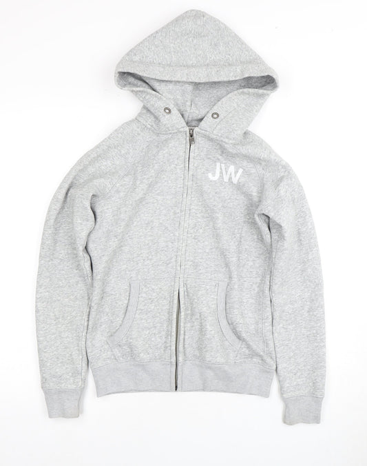 Jack Wills Women’s Grey Full Zip Hoodie, Size 6