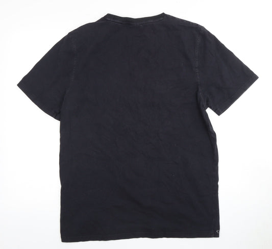 FILA Men's Black Graphic Print T-Shirt Size L