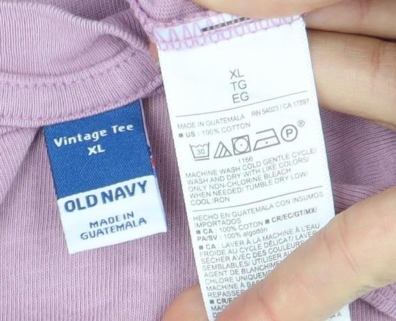 Old Navy Women's Purple XL Vintage Long Sleeve T-Shirt