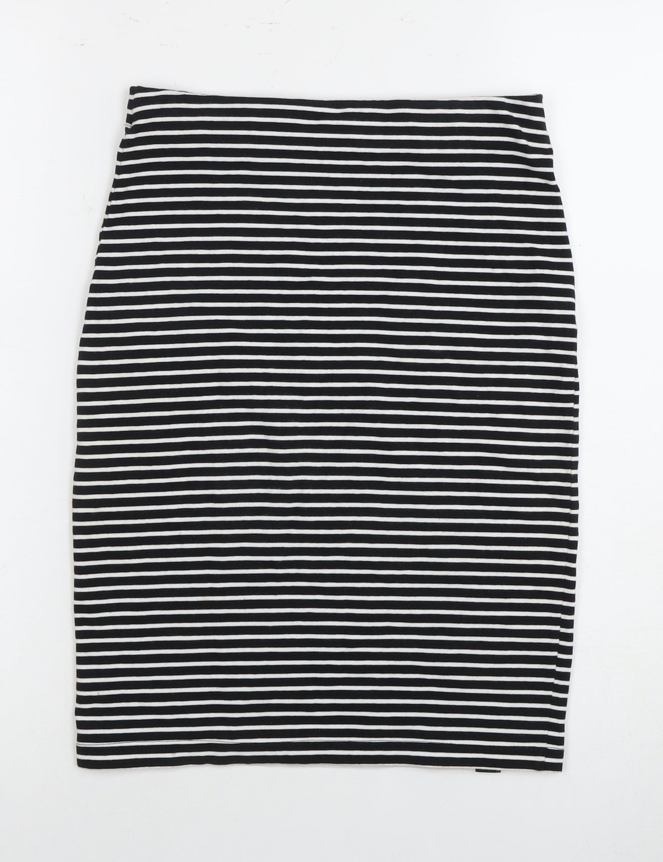 Superdry Women's Black Striped Pencil Skirt Size 6