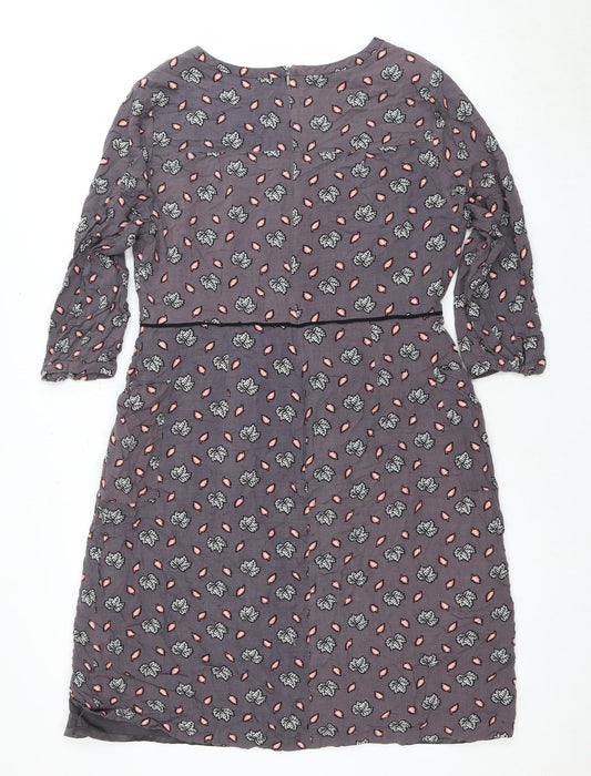 Boden Women's Floral Dress Size 12 Multicoloured Long Sleeve