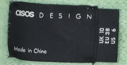 Brand and care label for ASOS DESIGN Women's Green Roll Neck Jumper