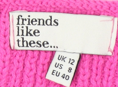 Friends Like These Pink Pullover Jumper, UK 12, Women's