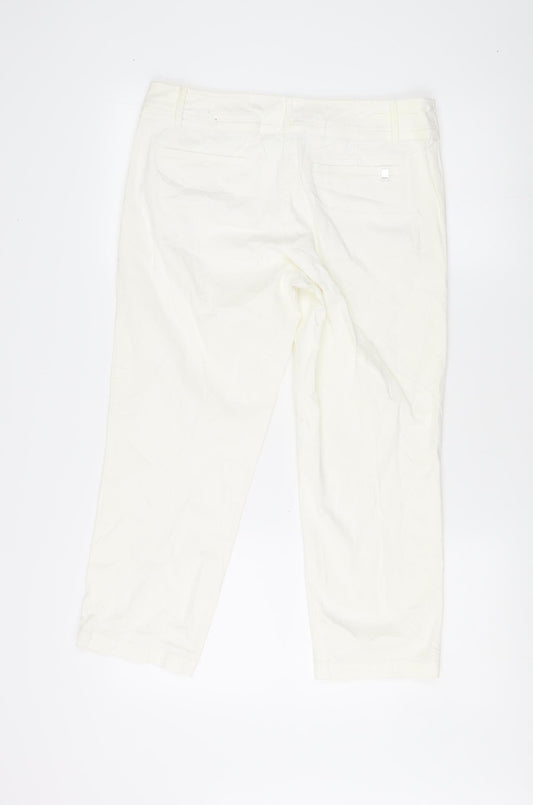 Wallis Women's Ivory Capri Trousers Size 12