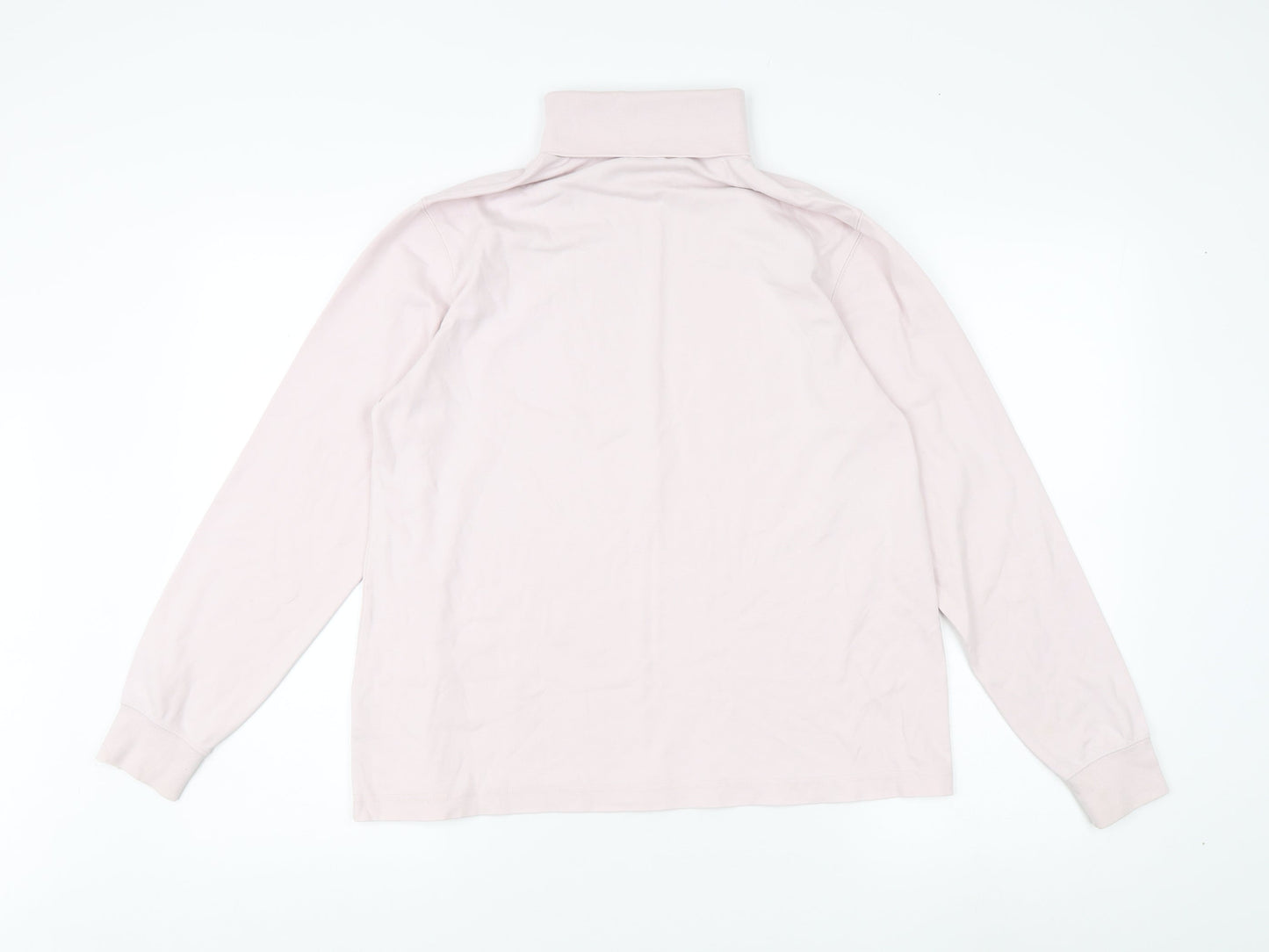 Lands' End Women's Pink Roll Neck T-Shirt - Size M