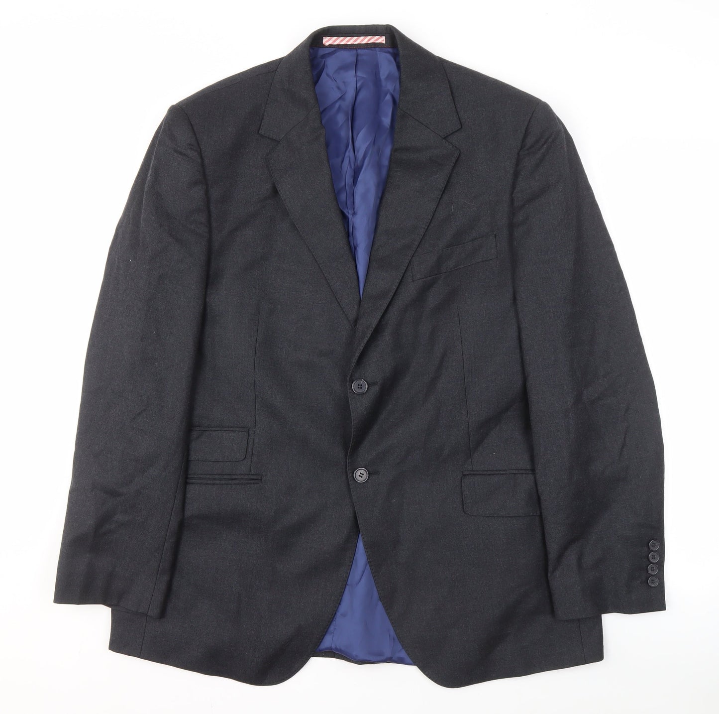 Howick Men's Grey Wool Blazer 42R Regular Fit