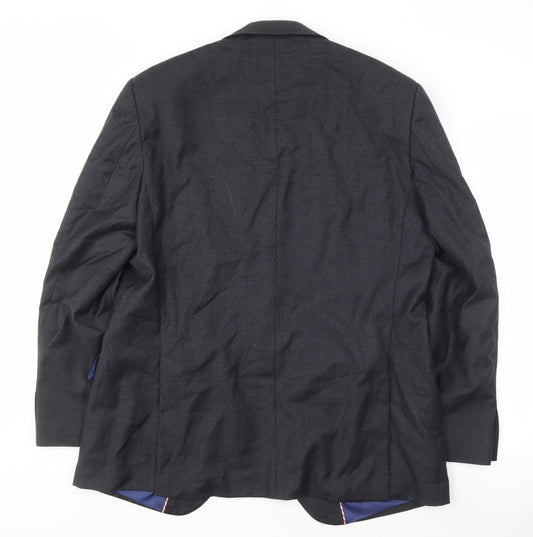 Howick Men's Grey Wool Blazer 42R Regular Fit