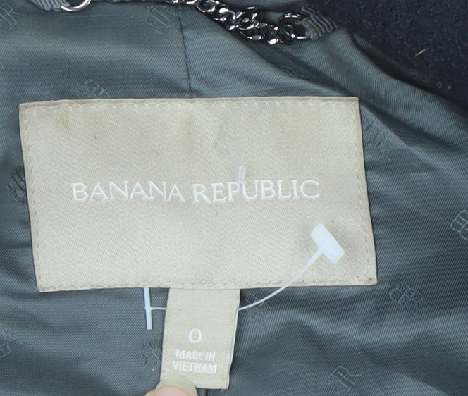 Banana Republic Women’s Black Wool Coat XS Workwear