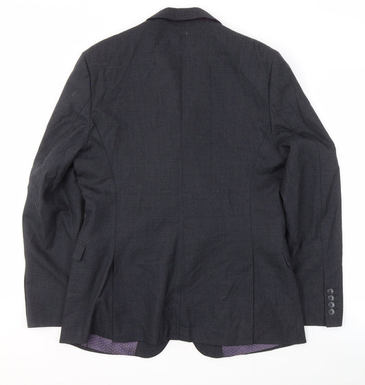 ONESIX5IVE Men's Grey Regular Blazer Size 44R