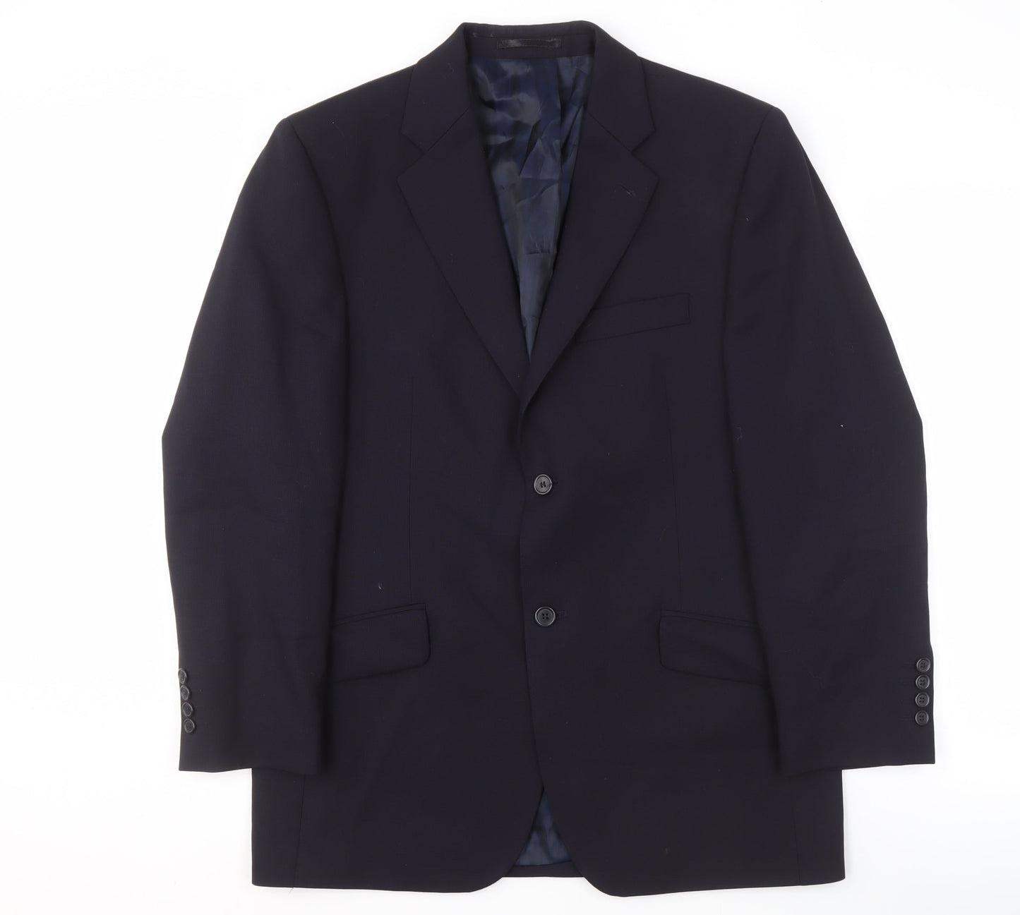 Daniel Hechter Men's Blue Wool Blazer, Size 40S Formal