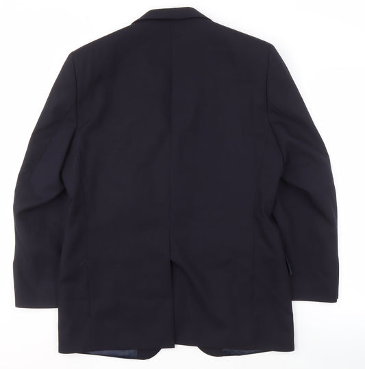 Daniel Hechter Men's Blue Wool Blazer, Size 40S Formal