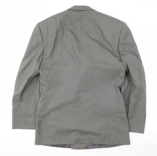 Van Gils Men's Grey Double-Breasted Blazer Size 46