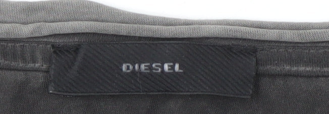 Diesel Men's Grey XS Floral Cotton T-Shirt