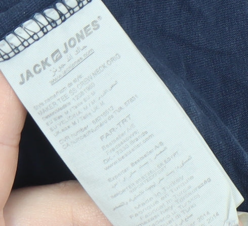 Jack & Jones Men's Blue Cotton T-Shirt, Size M