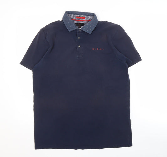 Ted Baker Men Polo Shirt Blue Golf Style M