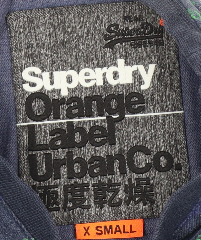 Superdry Men's Blue Camouflage T-Shirt XS