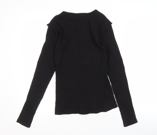 Womens UK Size S VERO MODA Black T-Shirt