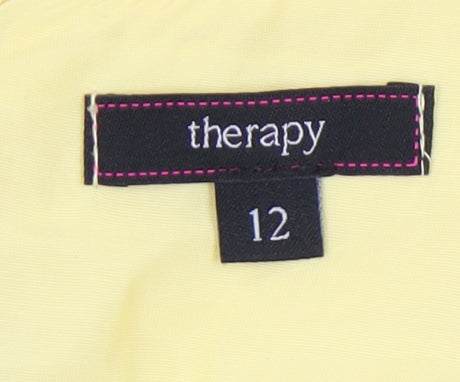 Therapy Women's Yellow Blouse, Size 12, Sleeveless, Casual