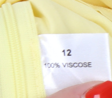 Therapy Women's Yellow Blouse, Size 12, Sleeveless, Casual