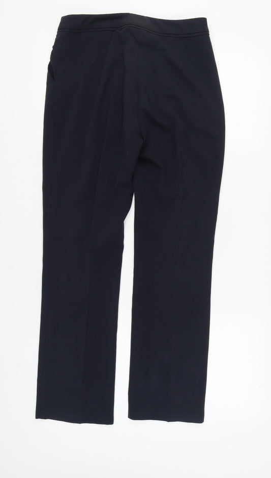 Marks and Spencer Women's Black Straight Trousers, Size 10