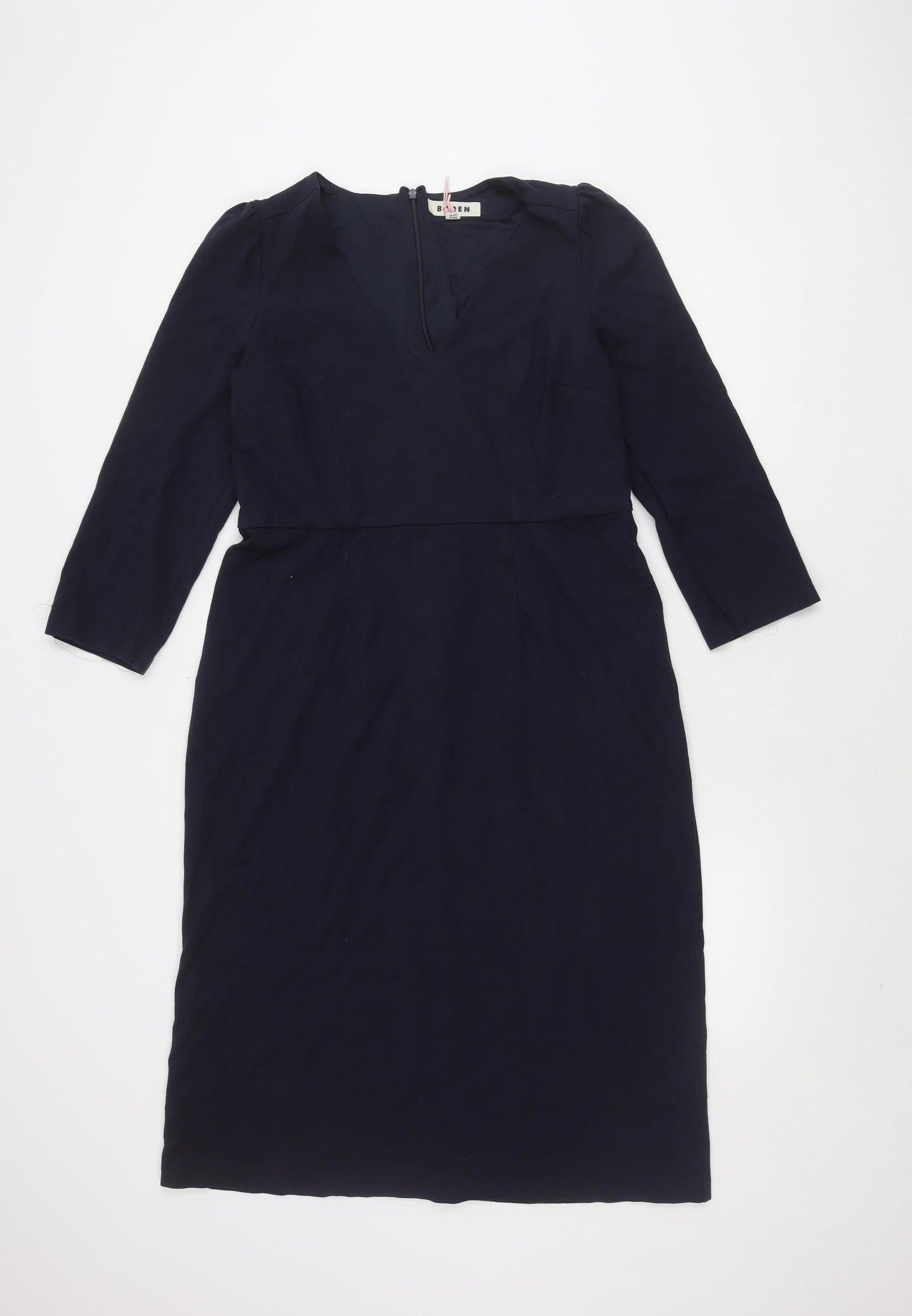 Boden Women's Blue Sheath Dress Size 16 V-Neck