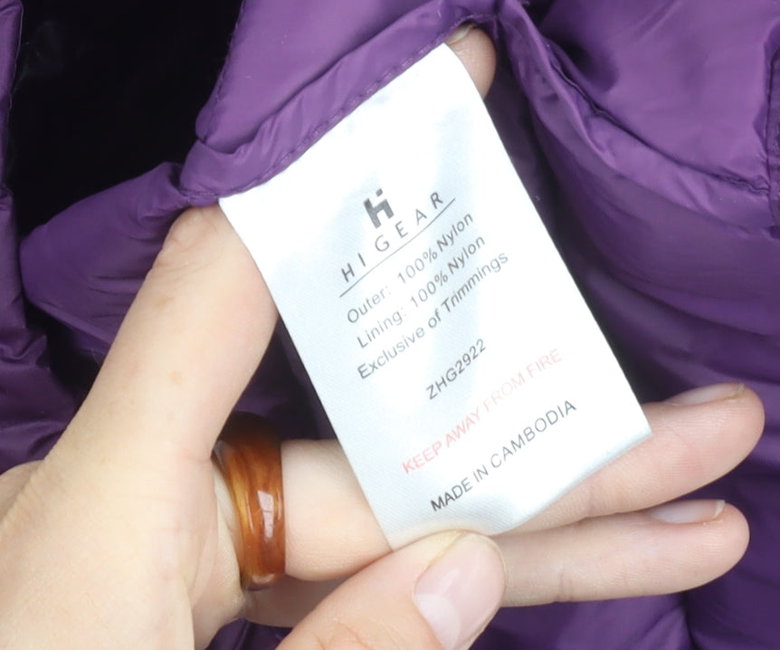 Hi Gear Women's Purple Puffer Jacket Size 12