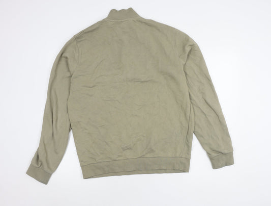 Lyle & Scott Men's Green 1/4 Zip Sweatshirt - L