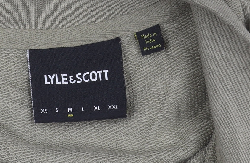 Lyle & Scott Men's Green 1/4 Zip Sweatshirt - L