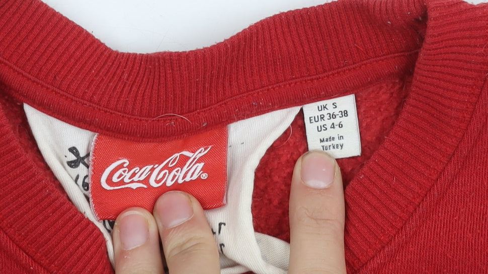 CocaCola Unisex Red S Pullover Sweatshirt