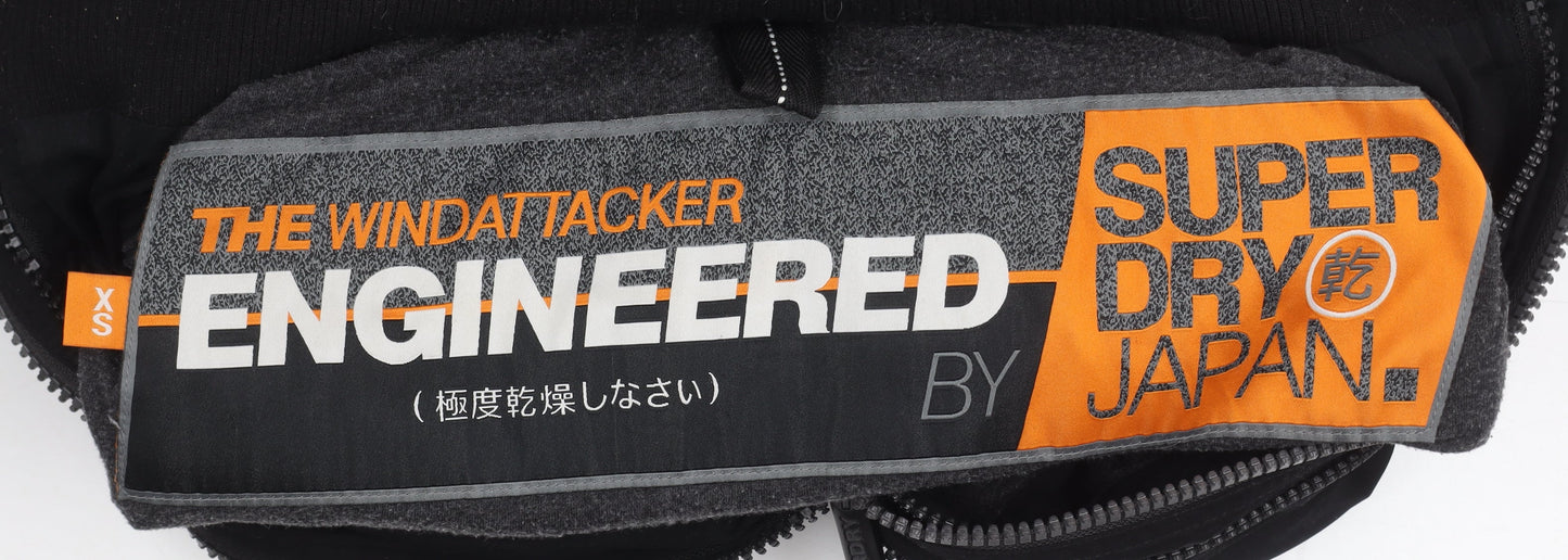 Superdry Men's XS Black Windbreaker Jacket, Casual