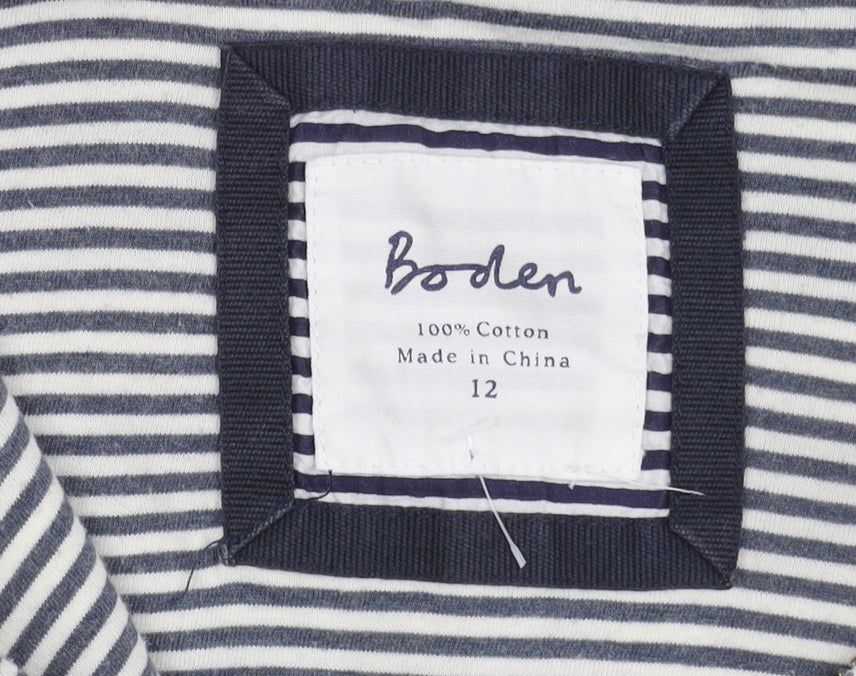 Boden Women's Striped Hooded Jacket, Size 12