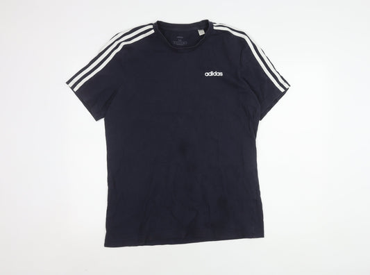 Mens UK Size M adidas Blue Cotton T-Shirt