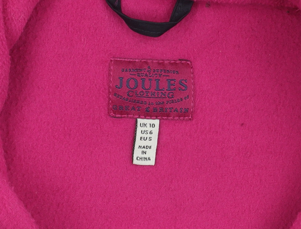Joules Women's Pink Fleece Jacket Size 10