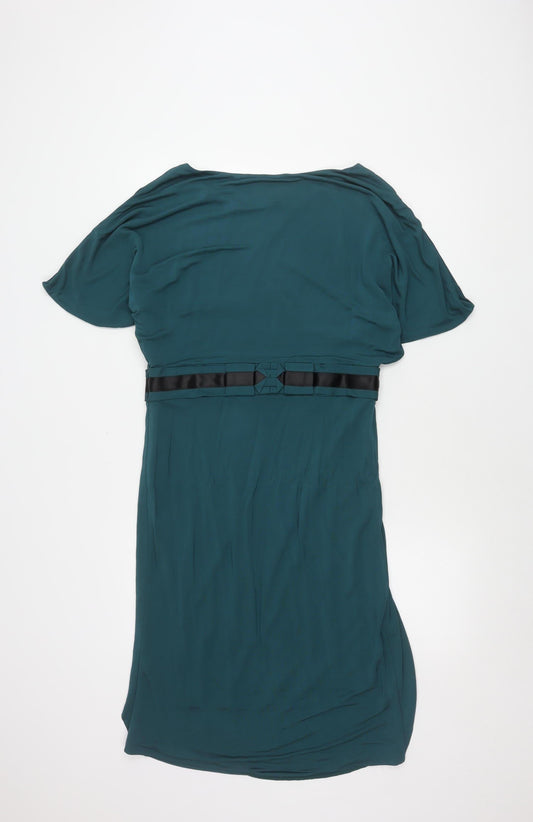 Karen Millen Green Midi Dress UK 14 Women’s Party