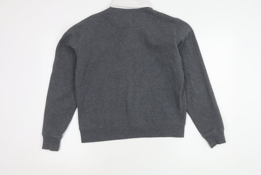 Superdry Women's Grey Collared Jumper Size 10