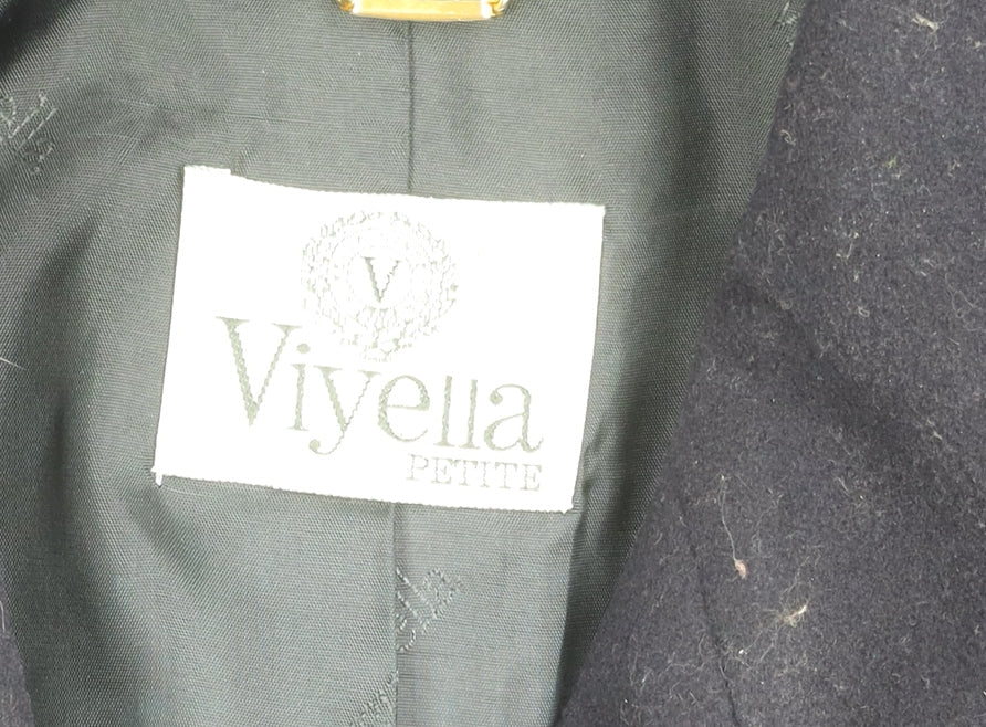 Viyella Women's Black Wool Blend Petite Coat