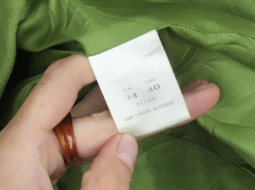 Alexon Green Women's Suit Jacket Size 14 Classic Fit