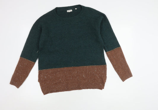 Fat Face Women's Brown Green Pullover, UK 8
