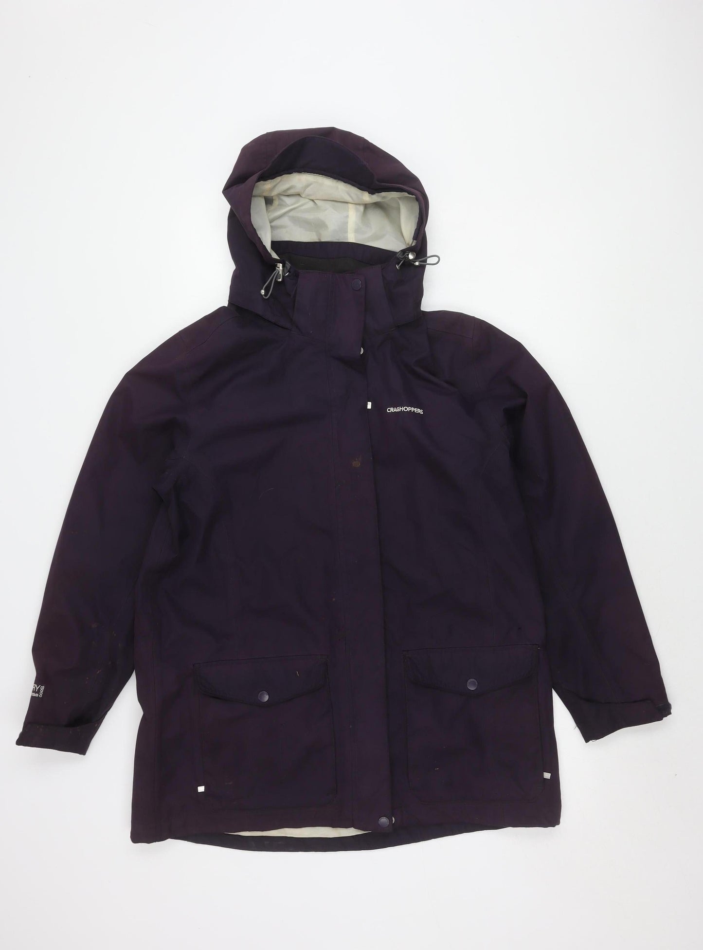 Craghoppers Women's Purple Waterproof Hooded Jacket Size 14