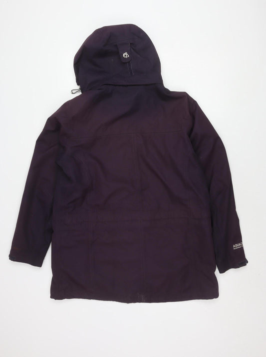 Craghoppers Women's Purple Waterproof Hooded Jacket Size 14