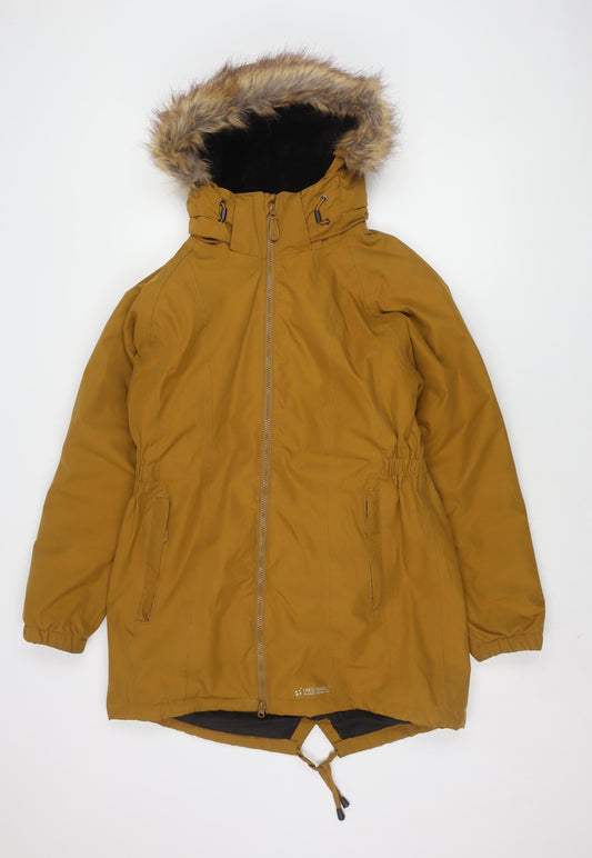 Trespass Women's Brown Waterproof Parka with Fur Trim