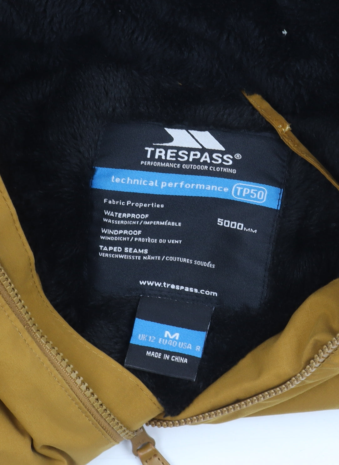 Trespass Women's Brown Waterproof Parka with Fur Trim
