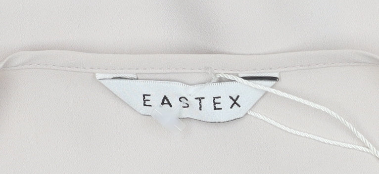 Eastex Women's Beige Button-Up Shirt Size 14