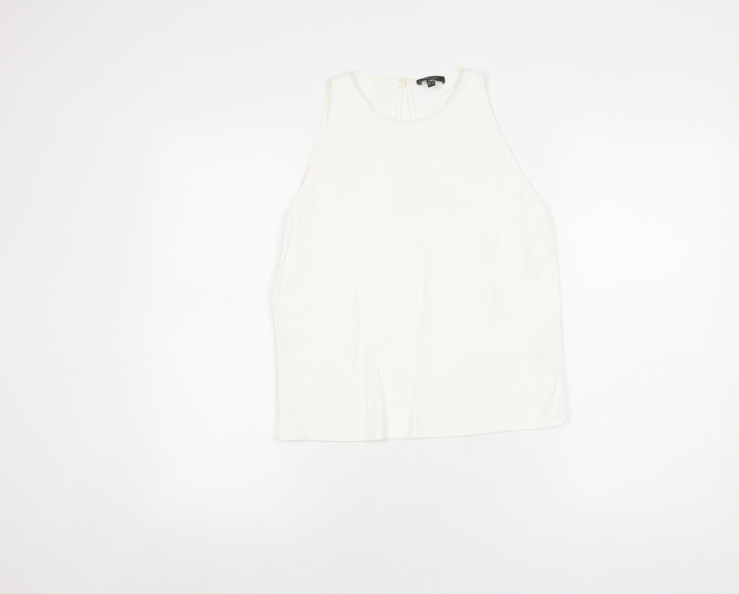 Massimo Dutti Women's White Sleeveless Blouse XS