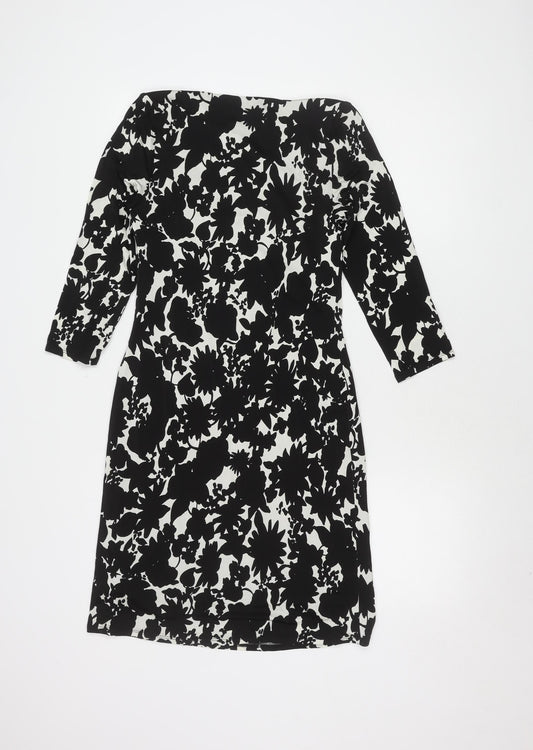 Laura Ashley Women's Black Floral Dress, Size 10, Casual
