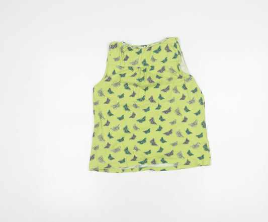 Womens UK Size 10 Laura Ashley Green Cotton Tank
