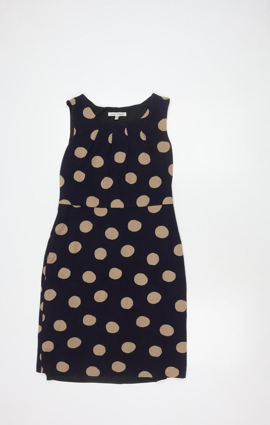 Laura Ashley Women's Blue Polka Dot Sheath Dress Size 10